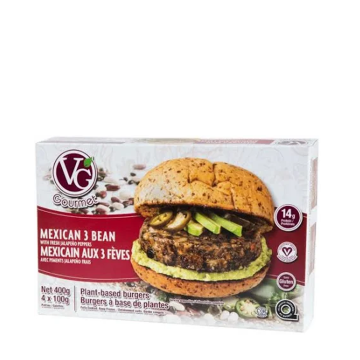Vegetarian Gourmet | Mexican 3-Bean Vegan Burgers 400g