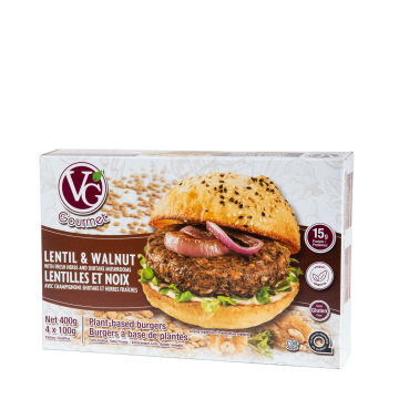Vegetarian Gourmet | Lentil & Walnut Vegan Burgers 400g