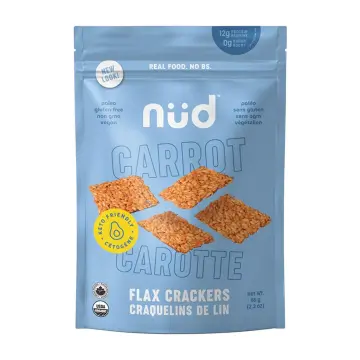 Nud Snacks | Carrot Flax Crackers