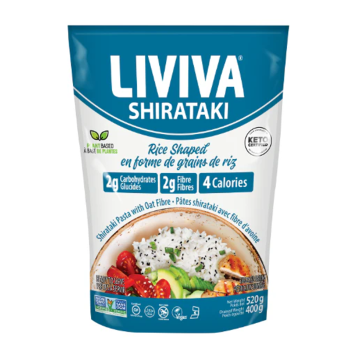 Liviva | Rice Shaped Shirataki Pasta With Oat Fibre 400g