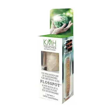 KMH Touches | FlossPot Silk Waxed Dental Floss Jar & Spool