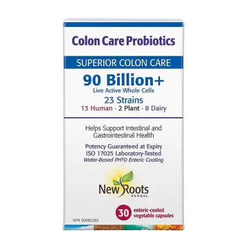 New Roots | Colon Care 90 Billion Live Cells 23 Strain Probiotic Vegetarian Capsules