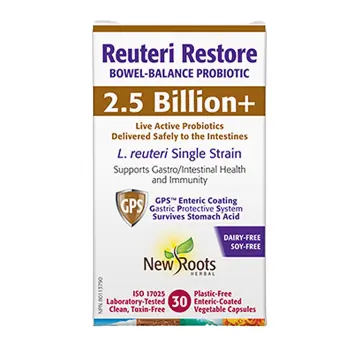 New Roots | Reuteri Restore Probiotics Vegetarian Capsules