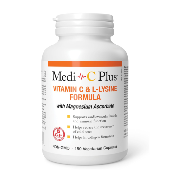 Medi-C Plus | Original Formula Vitamin C & L-Lysine With Calcium Ascorbate Vegetarian Capsules