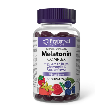 Preferred Nutrition | Melatonin Complex With Lemon Balm, Chamomile & Passion Flower Mixed Berry Gummies