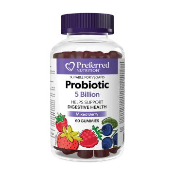 Preferred Nutrition | Probiotic 5 Billion Active Cells Mixed Berry Gummies 60's