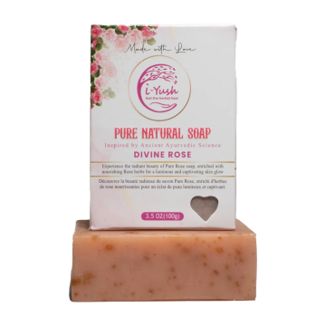 i-Yush Naturals | Divine Rose Natural Bar Soap 100g