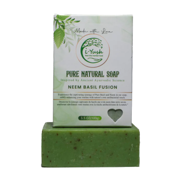 i-Yush Naturals | Neem Basil Fusion Natural Bar Soap