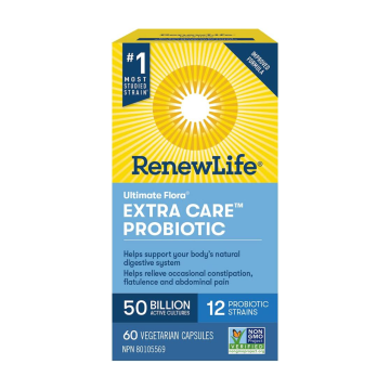 Renew Life | Ultimate Flora Extra Care 50 Billion Probiotic 12-Strain Vegetarian Capsules