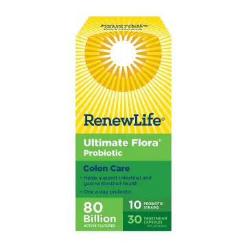 Renew Life | Ultimate Flora Colon Care 80 Billion Probiotic Vegetarian Capsules
