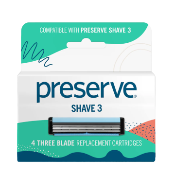 Preserve | Recycled Shave 3 Razor Replacement Cartridges 4pk