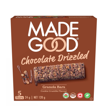 Made Good | Chocolate Drizzled Cookie Crumble Granola Bars