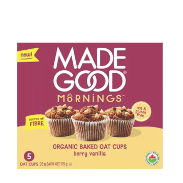Made Good | Mornings Berry Vanilla Baked Oat Cups 5x35g