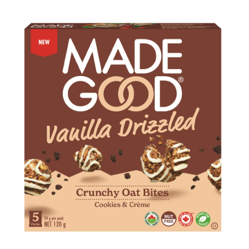 Made Good | Vanilla Drizzled Cookies & Creme Crunchy Oat Bites 5pk