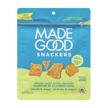 Made Good | Sweet Potato Crackers Sea Salt & Vinegar 142g