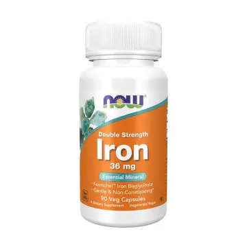 NOW | Iron Bisglycinate 36mg Double Strength Vegetarian Capsules