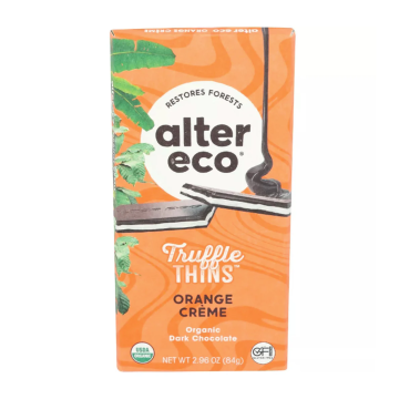 Alter Eco | Orange Creme Truffle Thins Chocolate Bar 84g