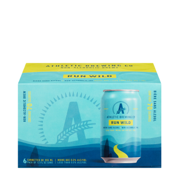 Athletic Brewing Co | Run Wild IPA Non-Alcoholic Beer 6x355ml