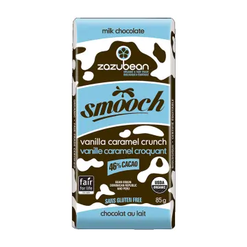 Zazubean | Smooch Vanilla Caramel Crunch Milk Chocolate Bar