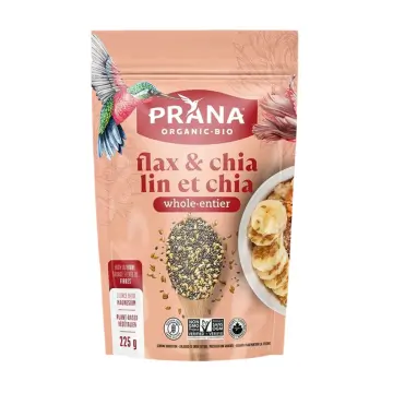 Prana Organic | Whole Black Chia & Flax Seeds 225g