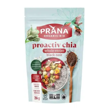Prana Organic | Proactive Whole Black Chia Seeds With Probiotics 284g