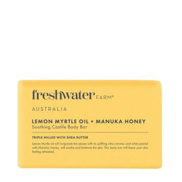 Freshwater Farm | Castile Bar Soap Lemon Myrtle Oil & Manuka Honey 189g