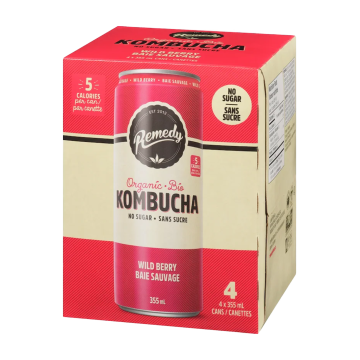 Remedy | Organic Wild Berry Kombucha 4pk