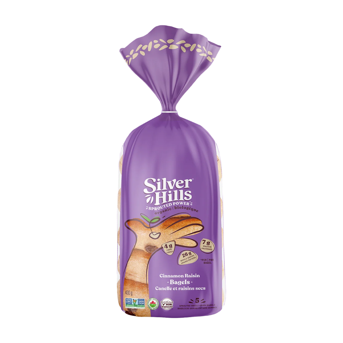 Silver Hills | Cinnamon Raisin Sprouted Power Bagels