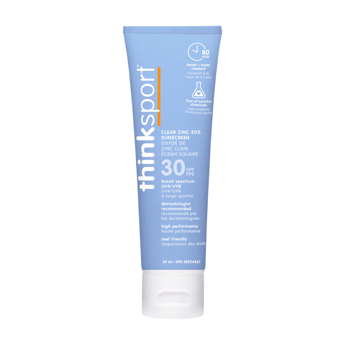 Thinksport | Clear Zinc Sunscreen Cream SPF30