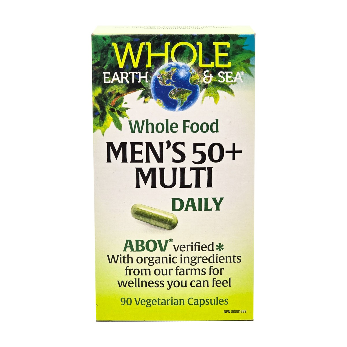 Natural Factors | Whole Earth & Sea Men's 50+ Multi Daily 90 Veggie Capsules