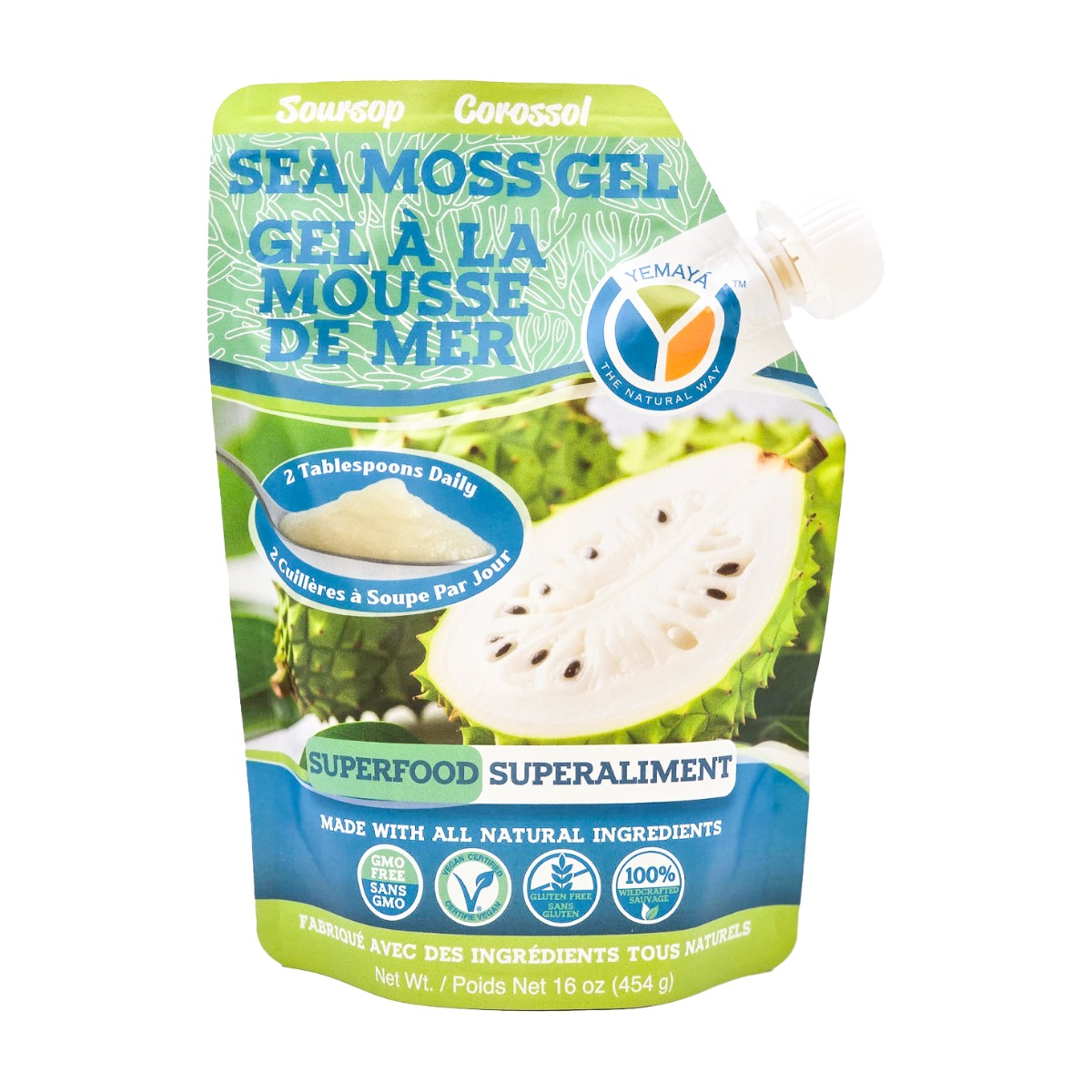 Yemaya Organic | Soursop Sea Moss Gel 454g