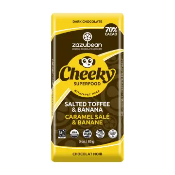 Zazubean | Barre de Chocolat Noir Malicieuse Avec Toffee Salé & Banane 85g