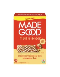 Made Good | Mornings Cinnamon Bun Soft Baked Oat Bars 15x30g