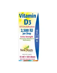 New Roots | Vitamin D 2500IU Drops - 15mL