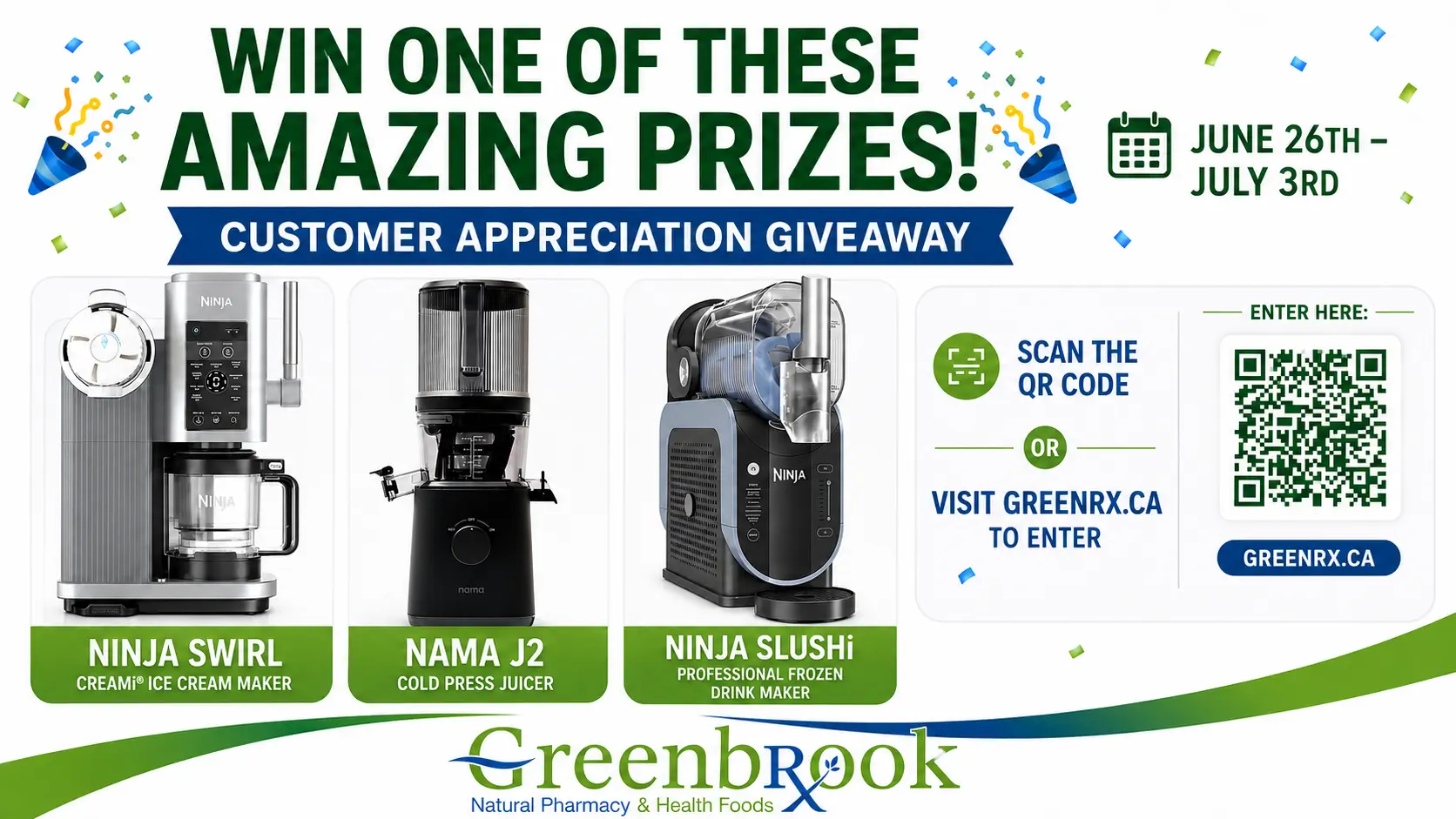 Greenbrook Pharmacy - GreenRx Customer Appreciation Giveaway 2026